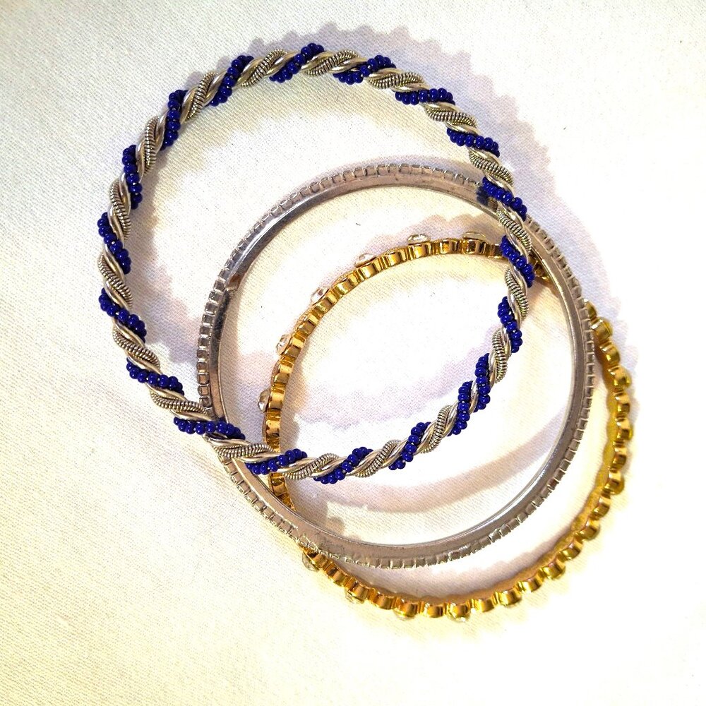 Set of Three Bangle Bracelets Size 8
